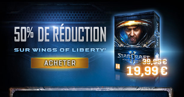 50% de réduction sur Wings of Liberty.