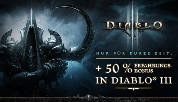 +50% Bonus XP in Diablo III