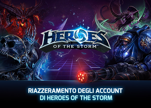 Heroes of the Storm - Riazzeramento degli account dell'alfa tecnica di Heroes