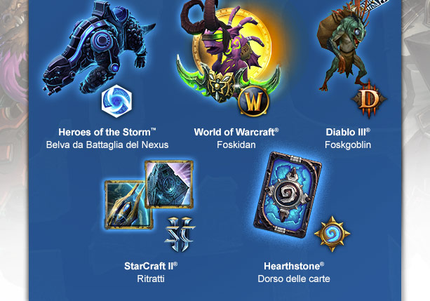 OGGETTI DI GIOCO BLIZZCON<br /><br />