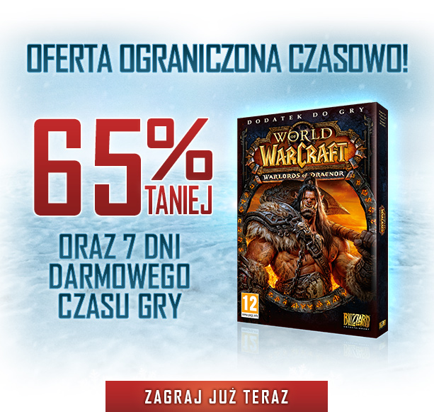 OFERTA OGRANICZONA CZASOWO!<br /><br />75% TANIEJ<br />ORAZ 7 DNI DARMOWEGO CZASU GRY