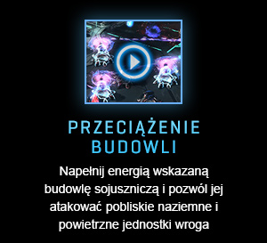 PRZECIĄŻENIE BUDOWLI<br />Napełnij energią wskazaną budowlę sojuszniczą i pozwól jej atakować pobliskie naziemne i powietrzne jednostki wroga<br /><br />