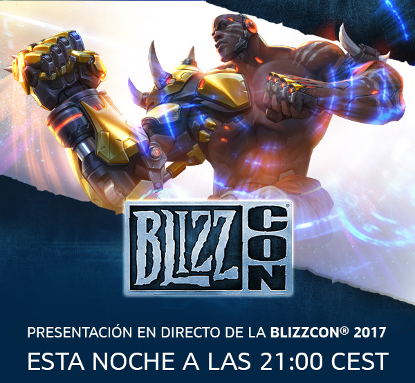 PRESENTACIÓN EN DIRECTO DE LA BLIZZCON® 2017<br />ESTA NOCHE A LAS 21:00 CEST
