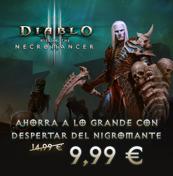 <i>DIABLO III: DESPERTAR DEL NIGROMANTE</i><br /><br />AHORRA A LO GRANDE CON<br /><i>DIABLO III: DESPERTAR DEL NIGROMANTE</i><br />9,99&nbsp;€<br />.