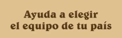 Ayuda a elegir el equipo de tu país